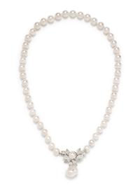 DIAMOND AND CULTURED PEARL NECKLACE