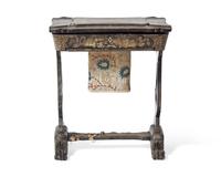 A Chinese Export Lacquer Sewing Table