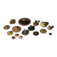 Fifteen Greco-Roman Terracotta Lids and Two Vessels
