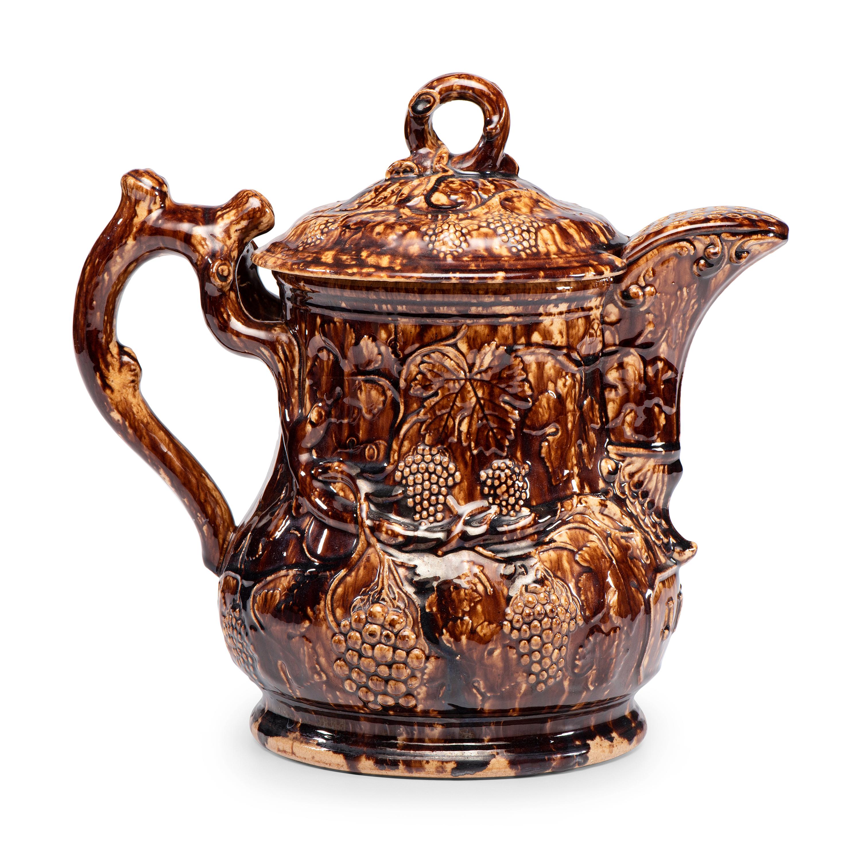 A Rockingham Glaze Presentation Ice Water Pitcher