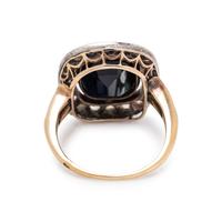 FRENCH, ANTIQUE, SAPPHIRE AND DIAMOND RING