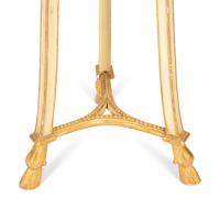 A George III Style Painted and Parcel Gilt Torchere Stand