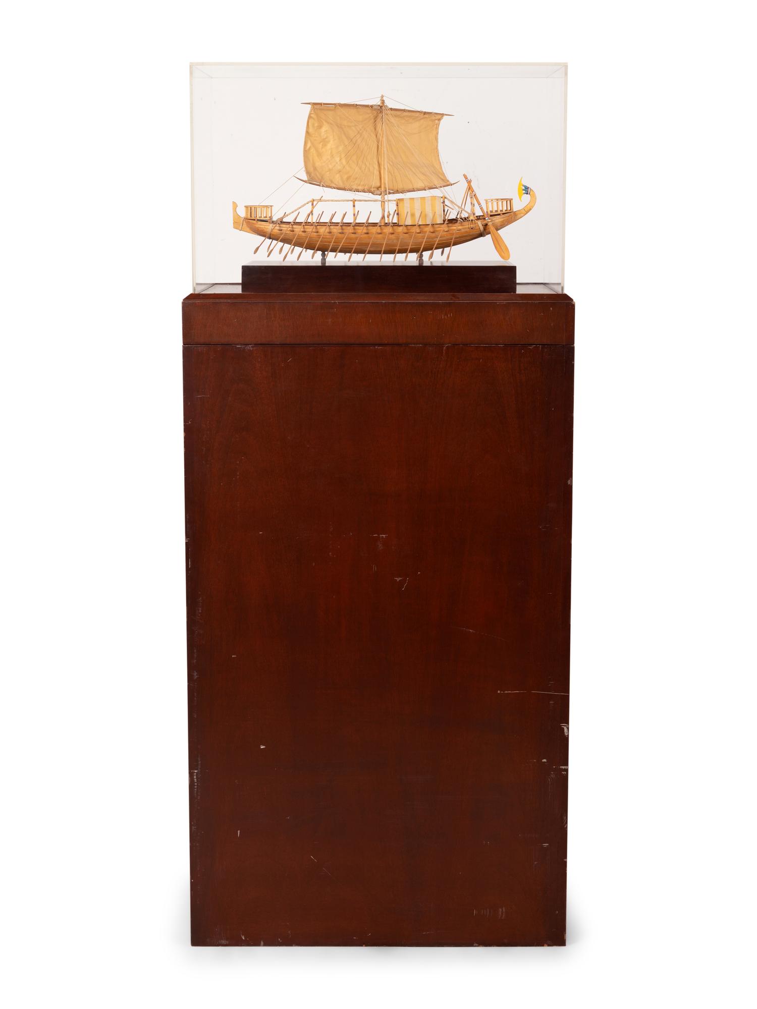 A Cased Model of Queen Hatshepsut Ship