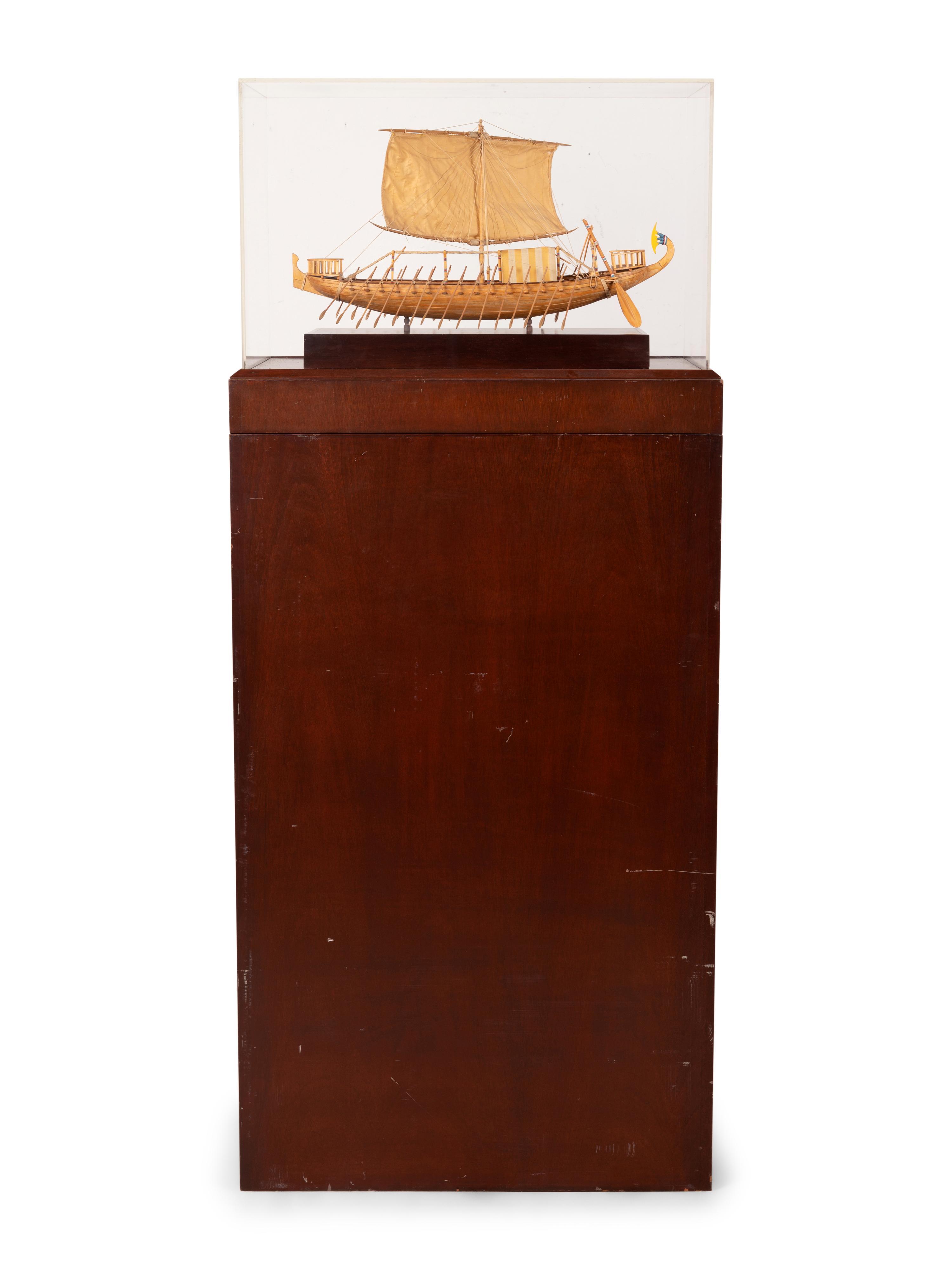 A Cased Model of Queen Hatshepsut Ship