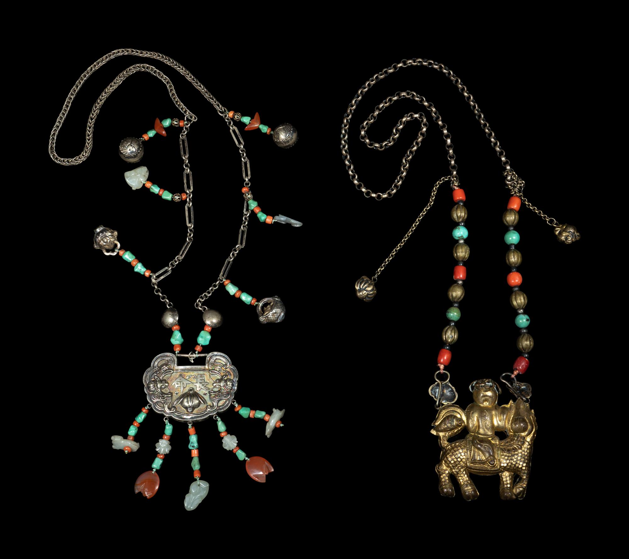 Two Chinese Silver Necklaces