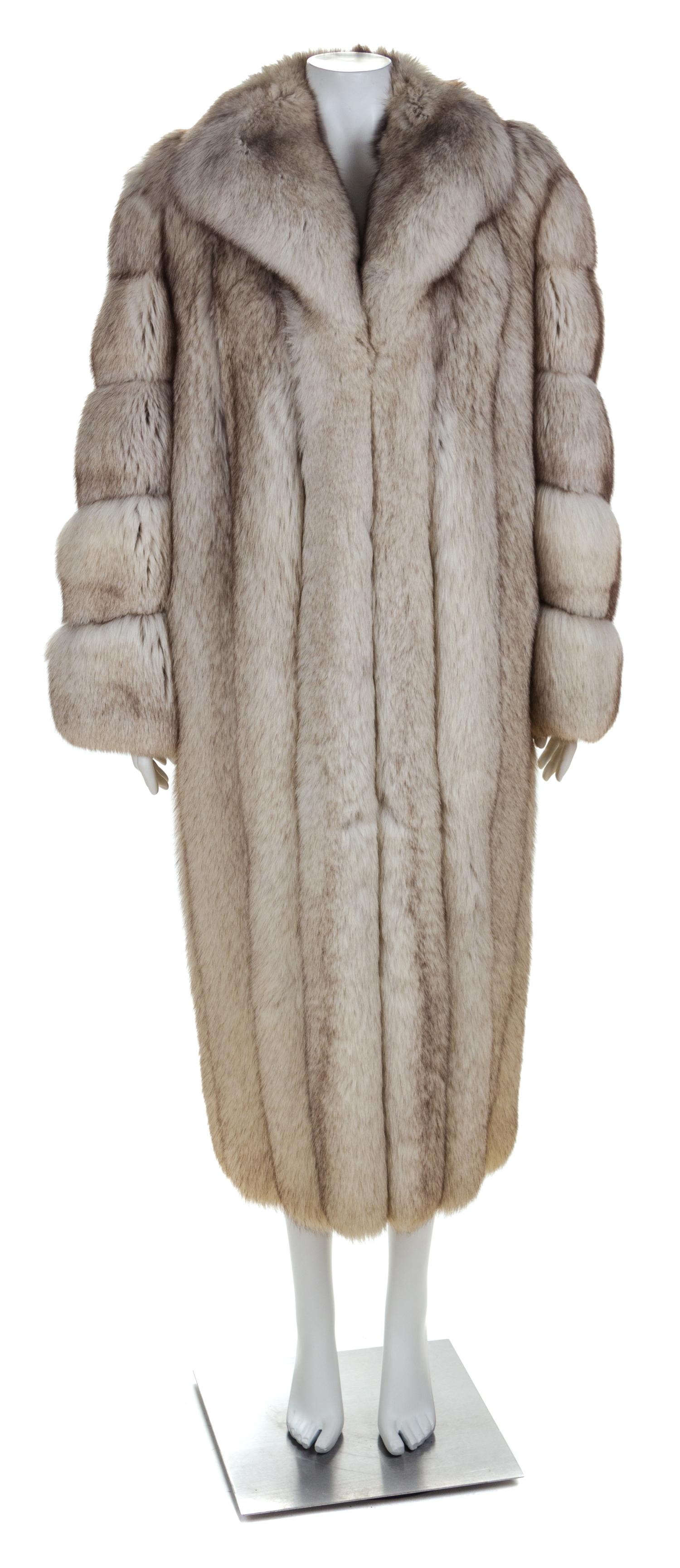 A Blue Fox Coat, No size.