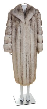 A Blue Fox Coat, No size.