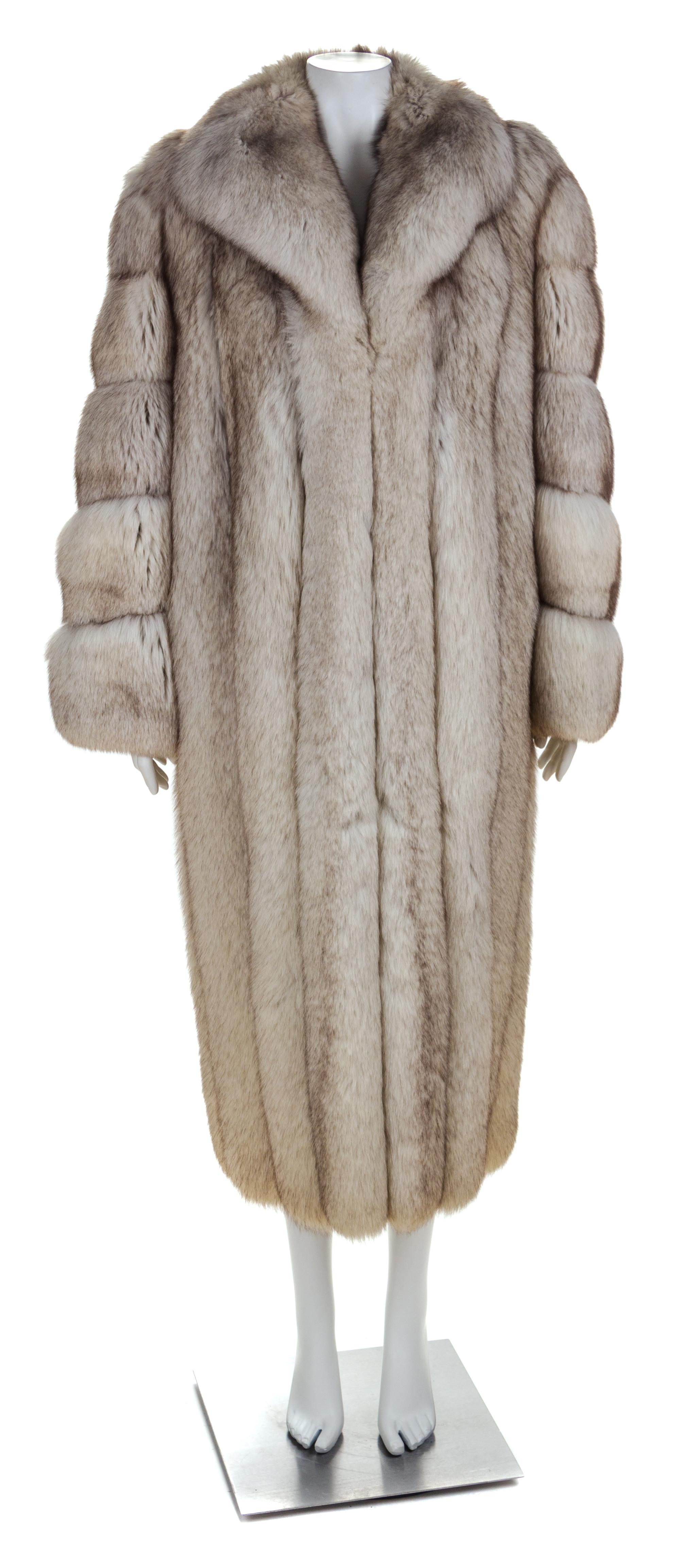 A Blue Fox Coat, No size.