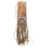 Cree Beaded Hide Tobacco Bag