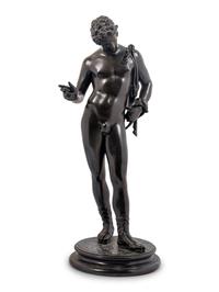 A Continental Bronzed Composition Figure of Narcissus