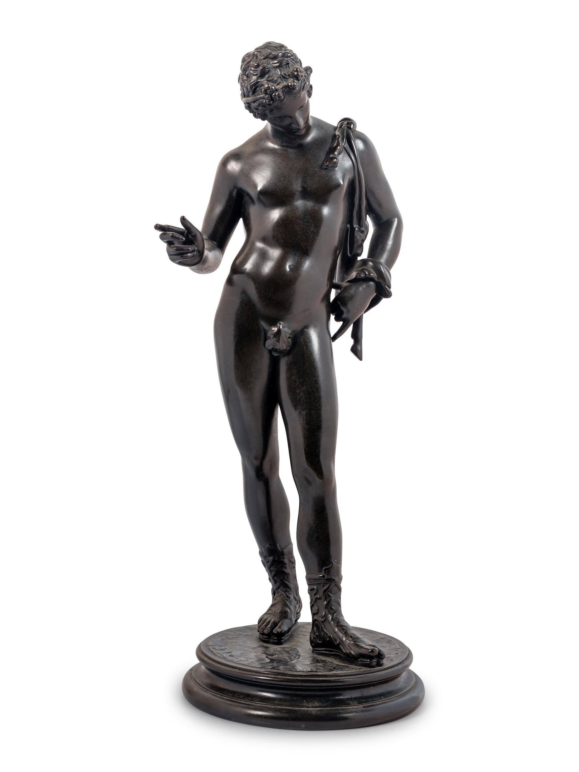 A Continental Bronzed Composition Figure of Narcissus