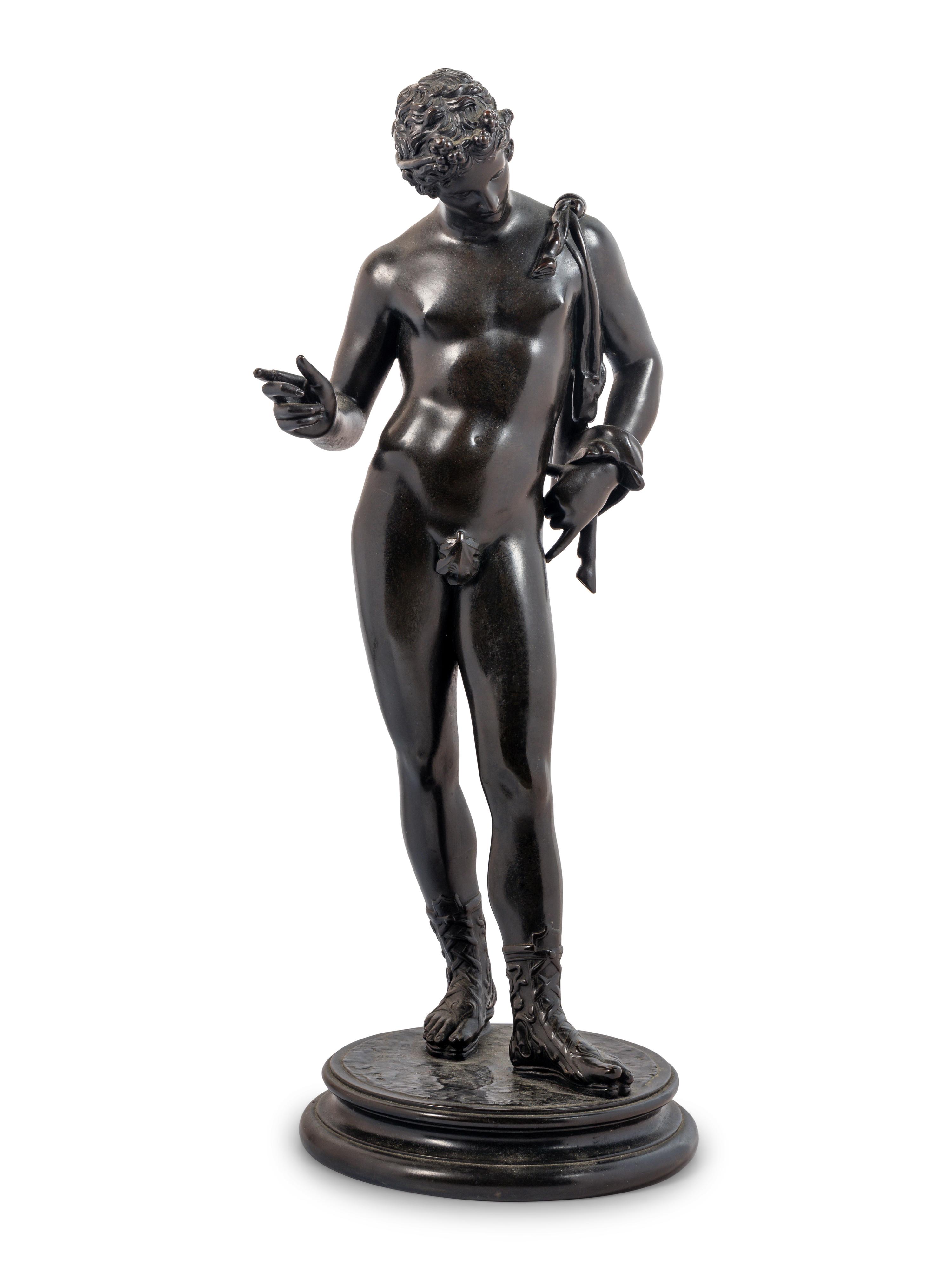 A Continental Bronzed Composition Figure of Narcissus