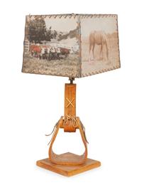 Pair of Western Style Stirrup Table Lamps