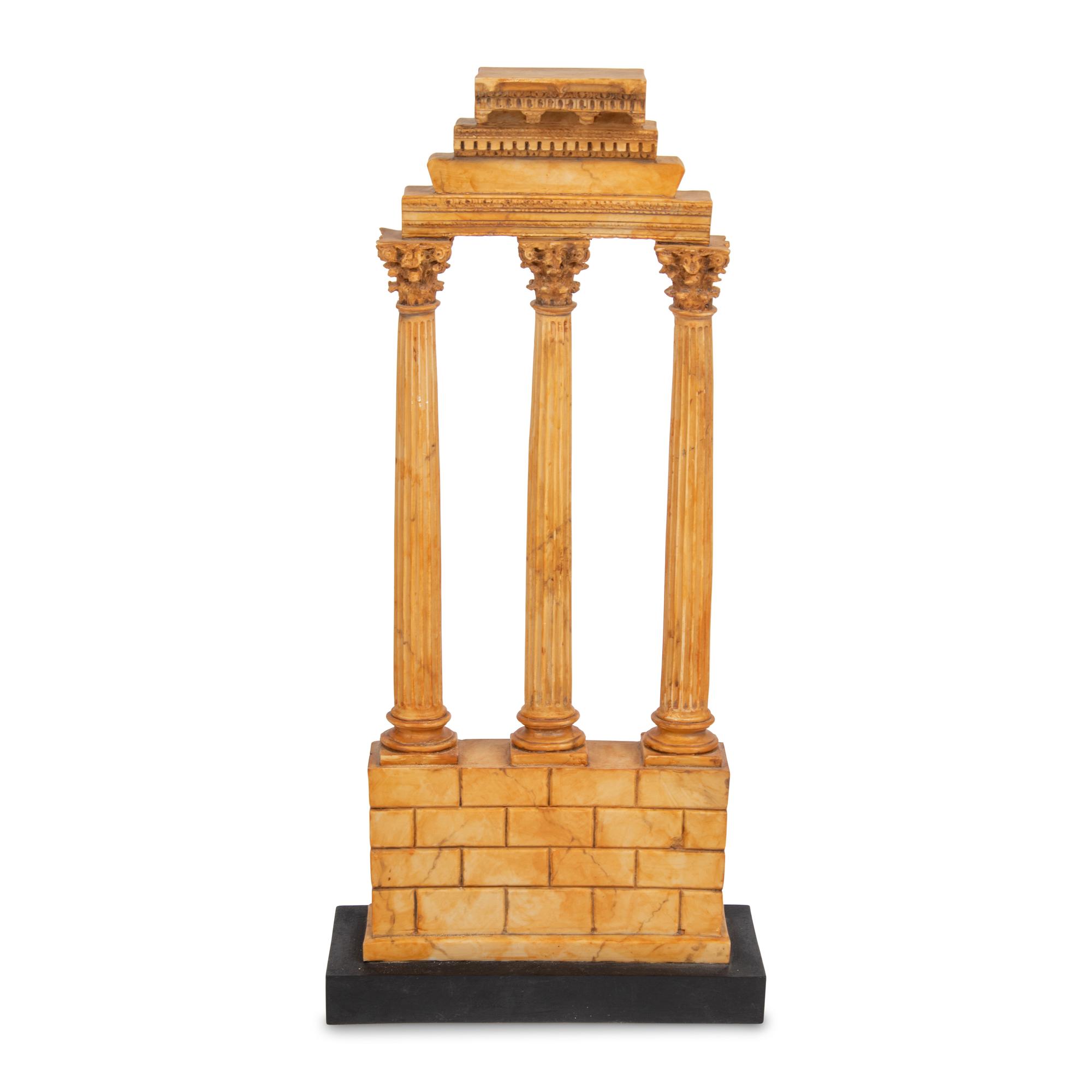 A Grand Tour Style Composition Model of the Temple of Castor and Pollux