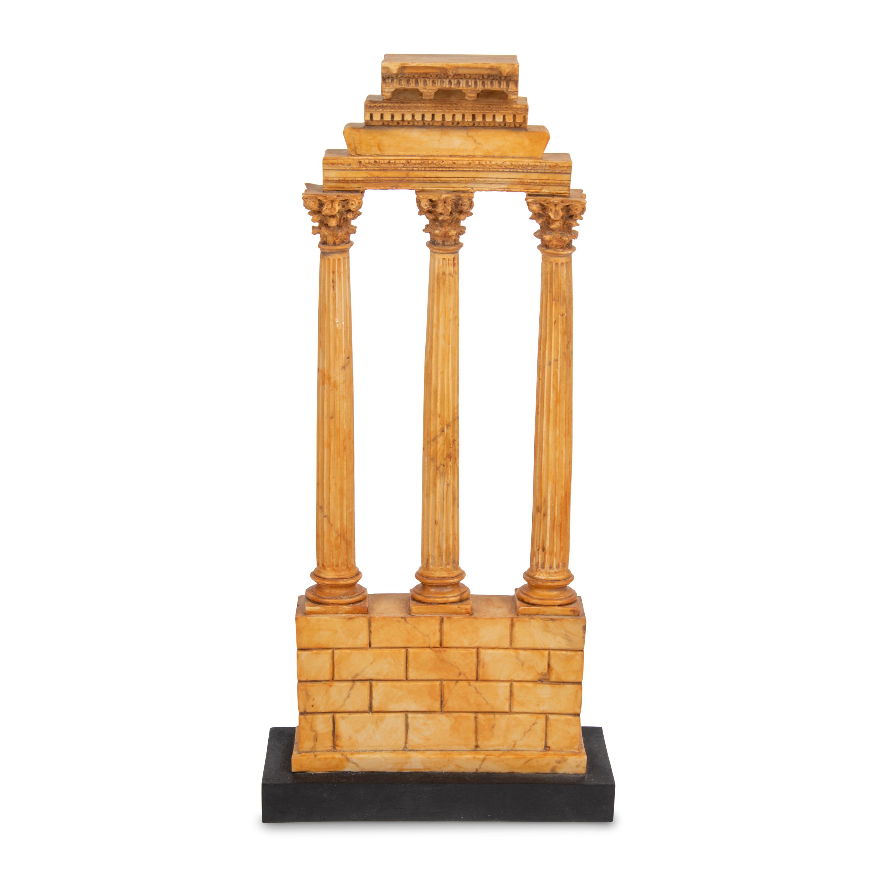 A Grand Tour Style Composition Model of the Temple of Castor and Pollux