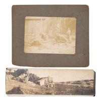 [EARLY PHOTOGRAPHY] --[AUTOMOBILES]. A group of photographs of early automobiles, mechanics and auto shops, including racing action shots, comprising: