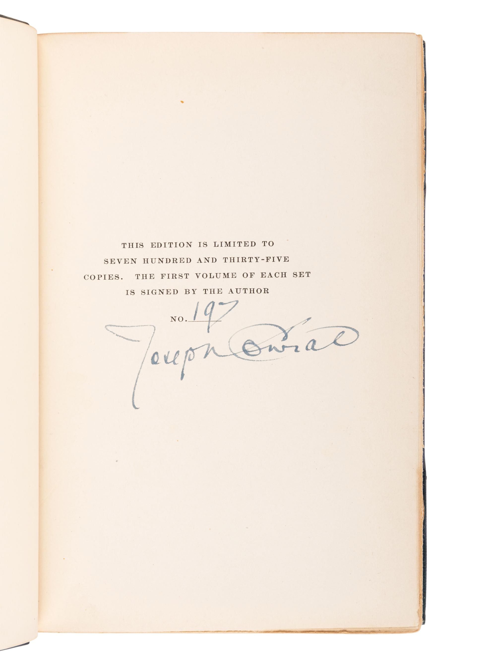 CONRAD, Joseph (1857-1924). The Works of Joseph Conrad . Garden City, New York: Doubleday, Page & Company, 1920-1926.