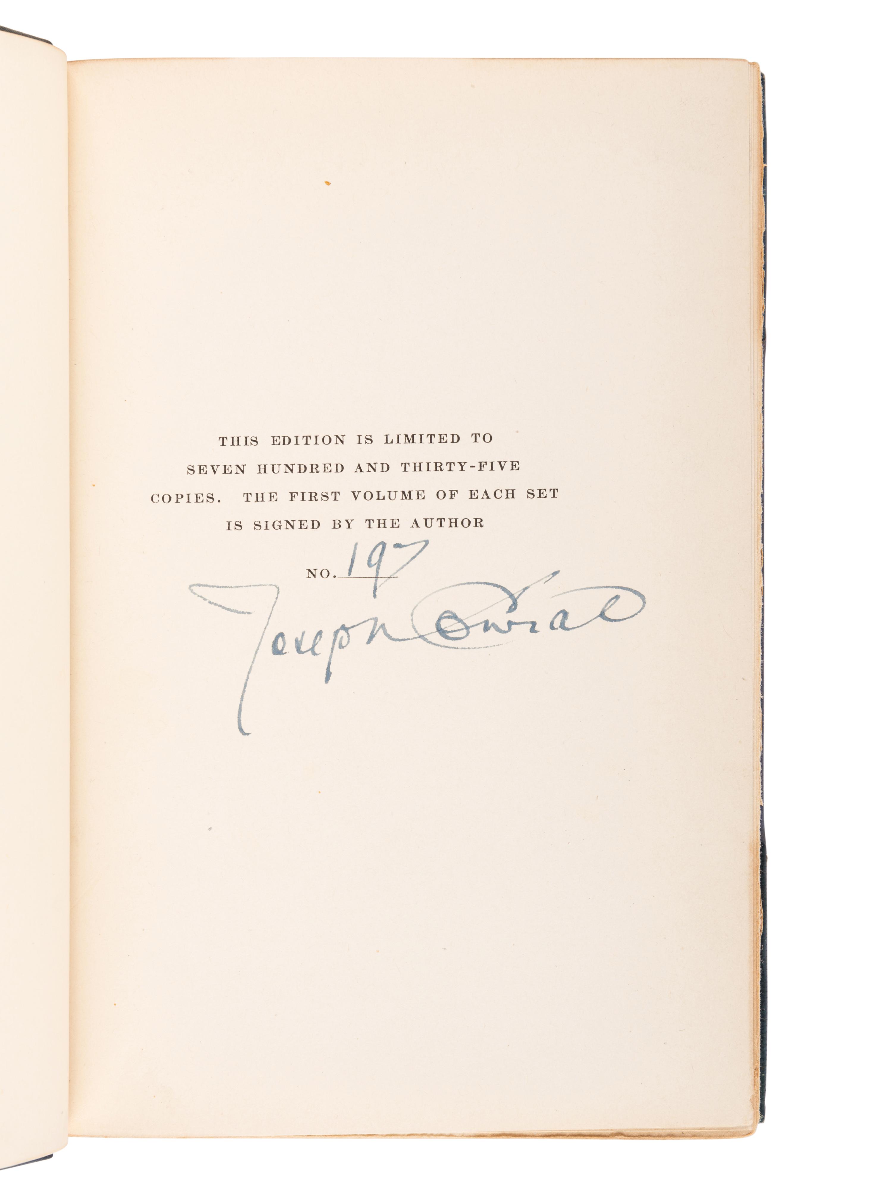 CONRAD, Joseph (1857-1924). The Works of Joseph Conrad . Garden City, New York: Doubleday, Page & Company, 1920-1926.