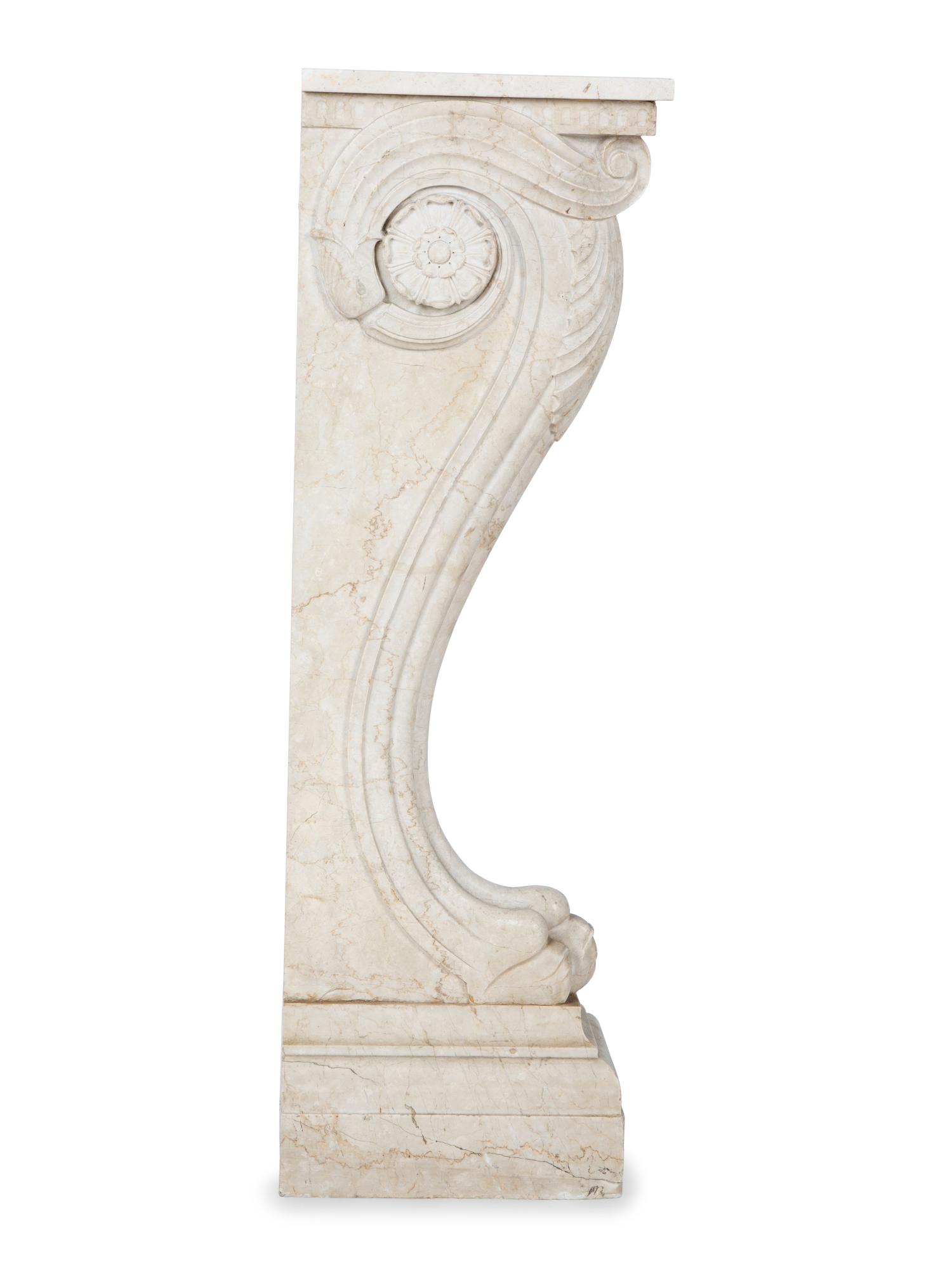 A Group of Four Carved Marble Corbels — 19TH CENTURY