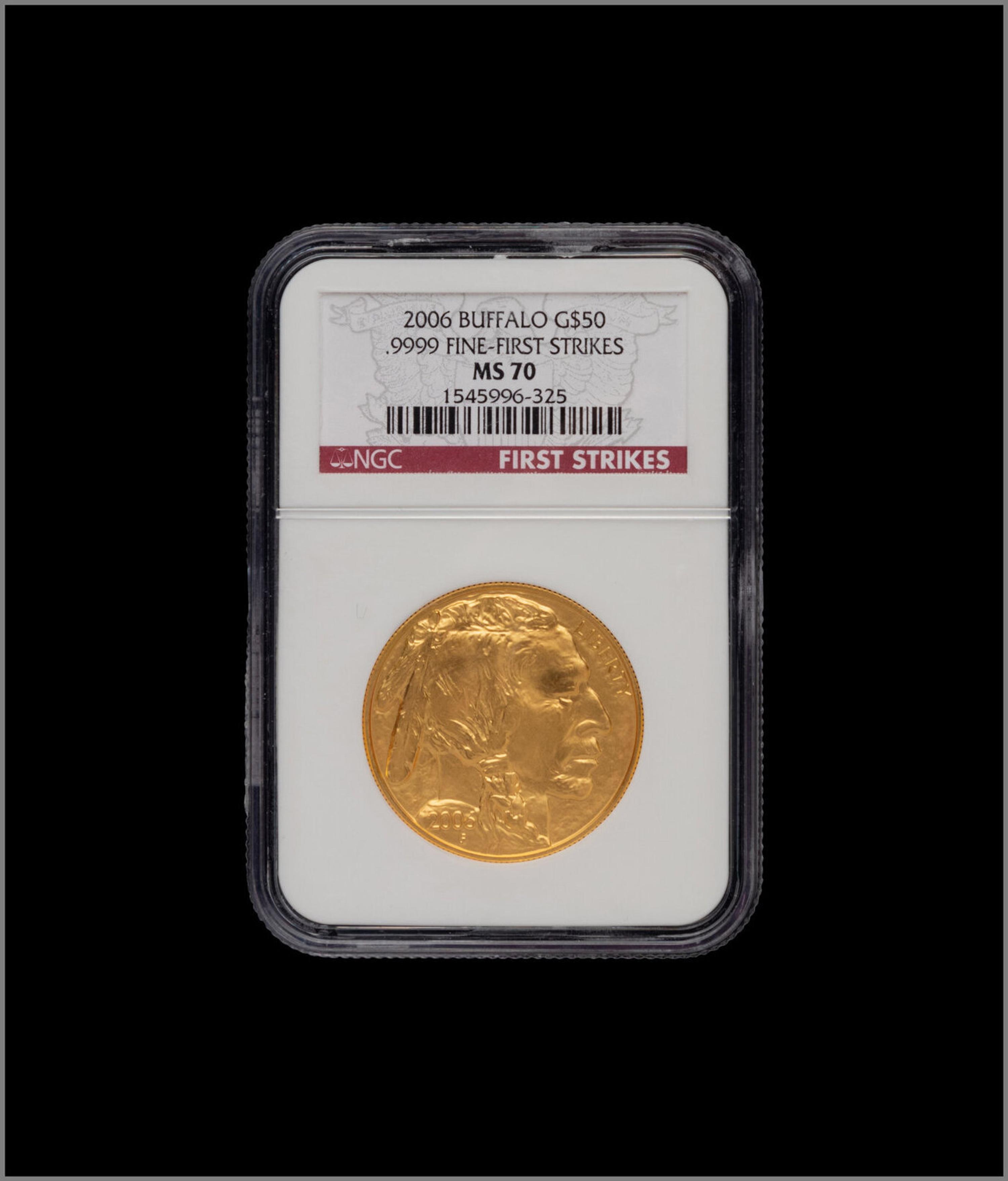 A 2006 Buffalo: Fine-First Strike $50 Gold Coin (NGC MS70)