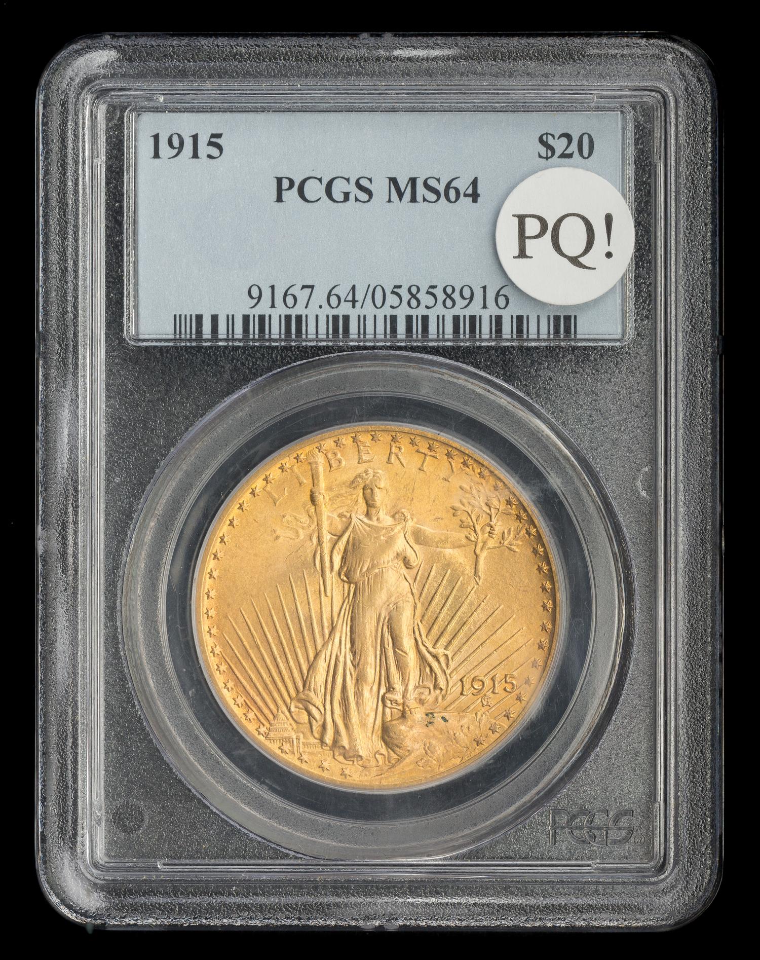 A United States 1915 St. Gaudens $20 Gold Coin