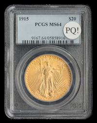 A United States 1915 St. Gaudens $20 Gold Coin