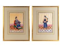 Four Chinese Pith Paintings on Silk — 19TH CENTURY