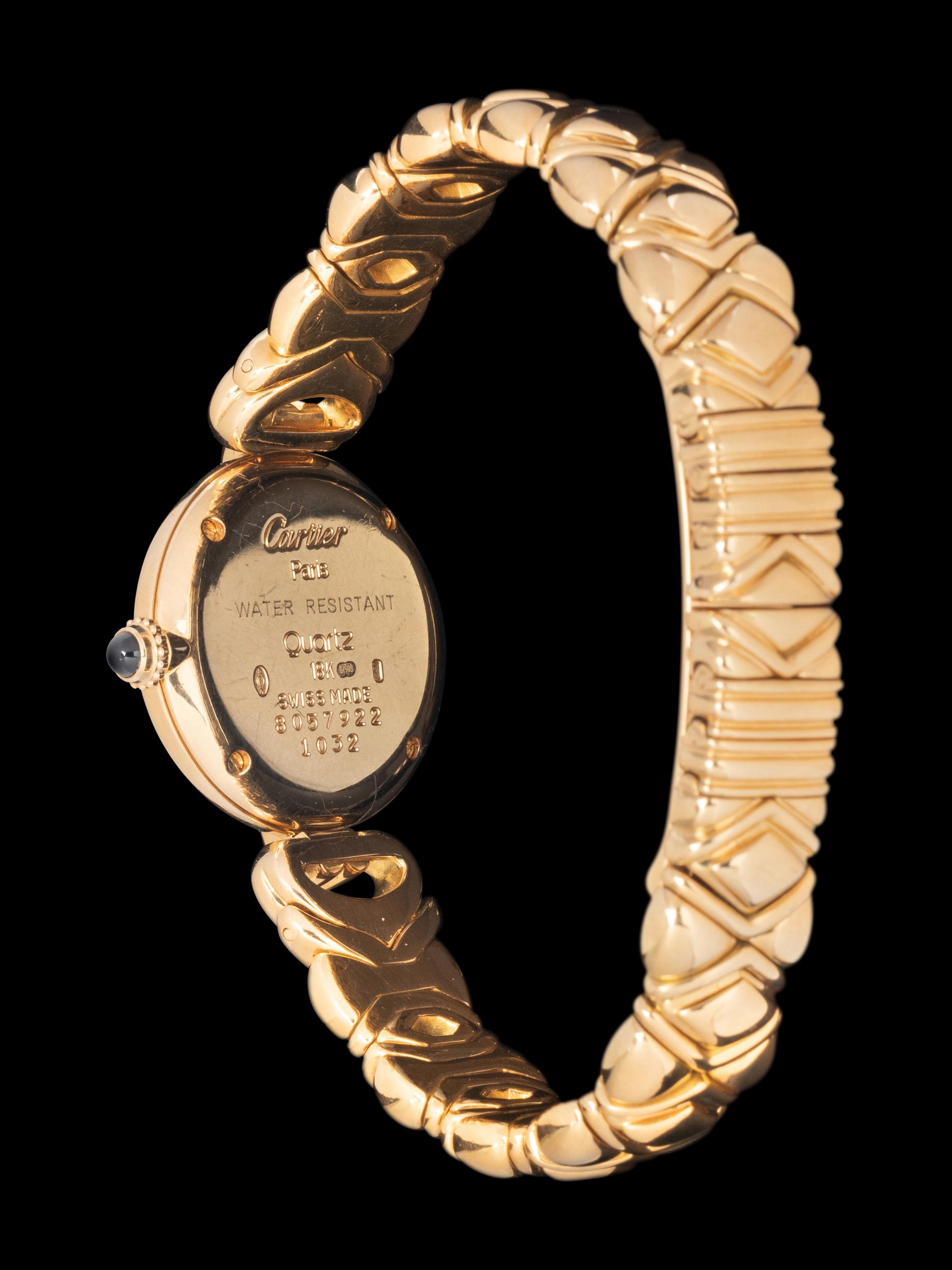CARTIER, 18K YELLOW GOLD 'VENDÔME' WATCH