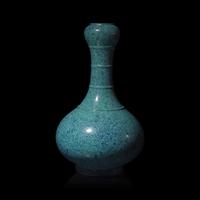 A Chinese Robin's Egg Glazed Garlic-Mouth Vase — 爐鈞釉蒜頭瓶