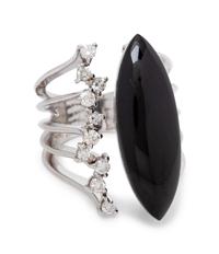A White Gold, Onyx and Diamond Ring, Talento,