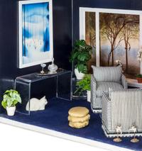 An American Room Box Height 9 3/4 x width 12 3/4 x depth 11 1/2 inches. — Decorated by Marilyn O'Meara