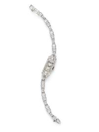 PLATINUM AND DIAMOND WRISTWATCH