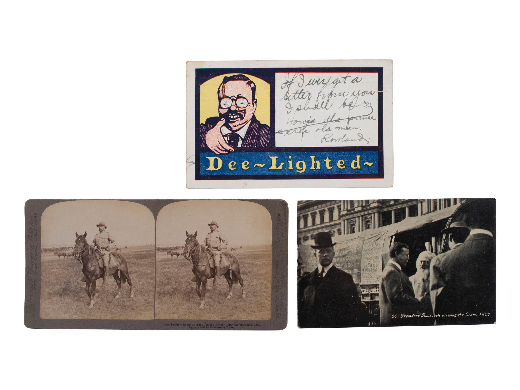 [POLITICS]. 54 postcards & photographs of politicians incl. ROOSEVELT, TAFT & BRYAN.