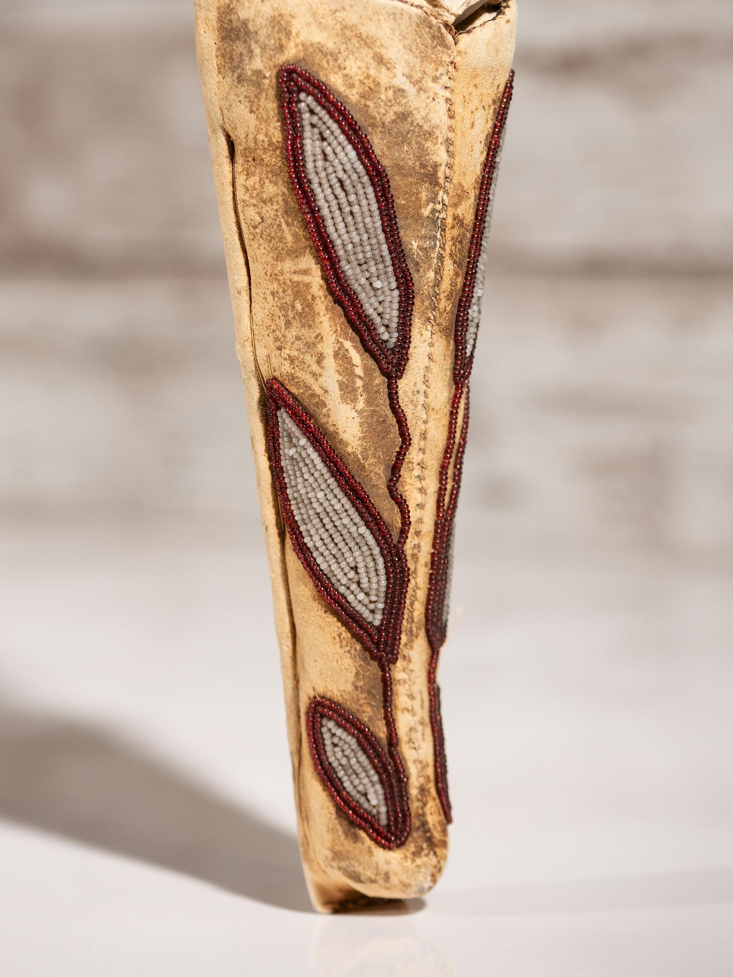 Umatilla Beaded Hide Doll Cradle