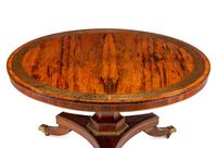 A Regency Brass-Inlaid Rosewood Center Table