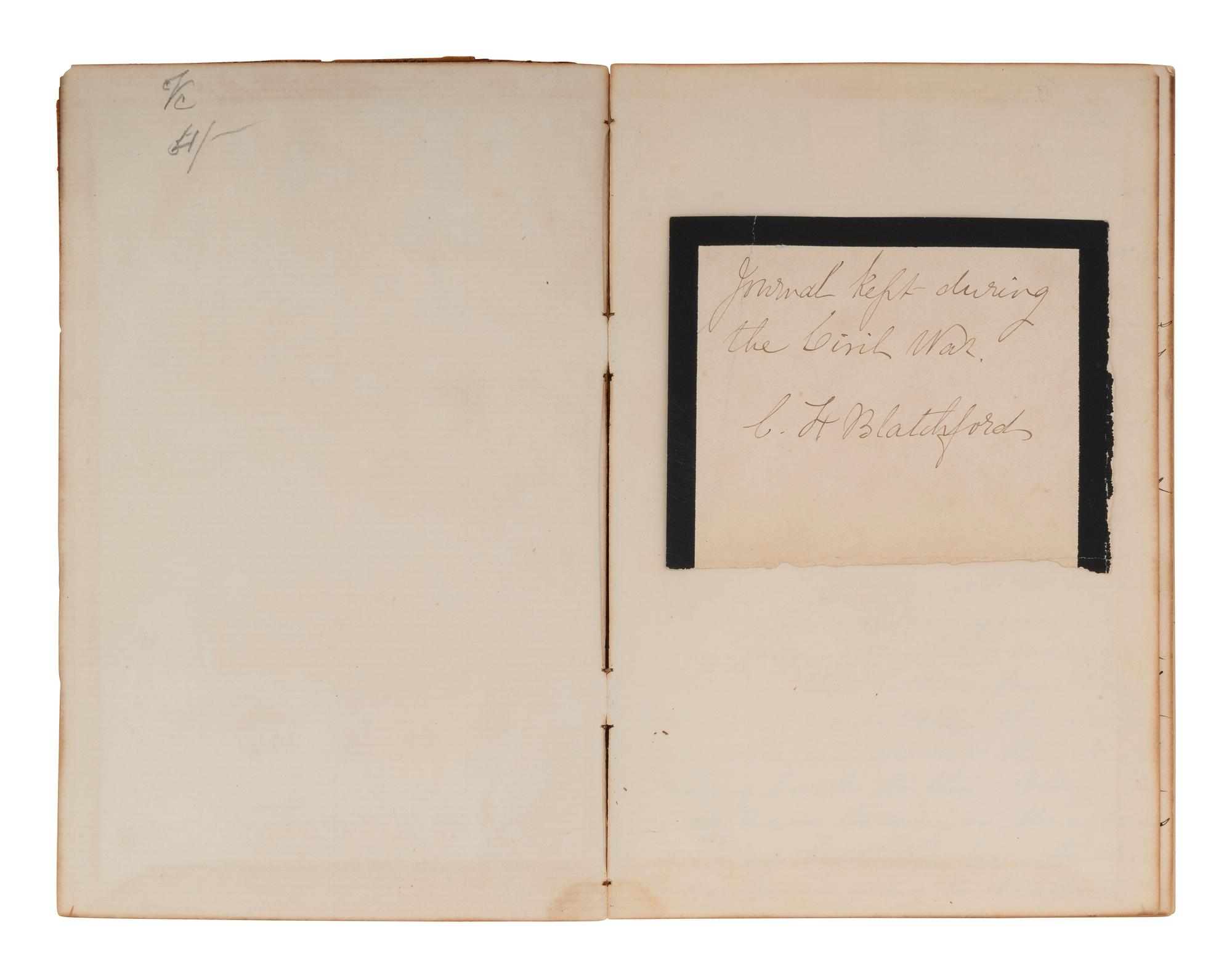 [CIVIL WAR]. BLATCHFORD, Caroline A. (1817-1901). A group of 4 Civil War-era diaries written by Caroline Appleton Blatchford, including discussion of prominent New York families, the ongoing war, and work with the Women's Central Relief Association.