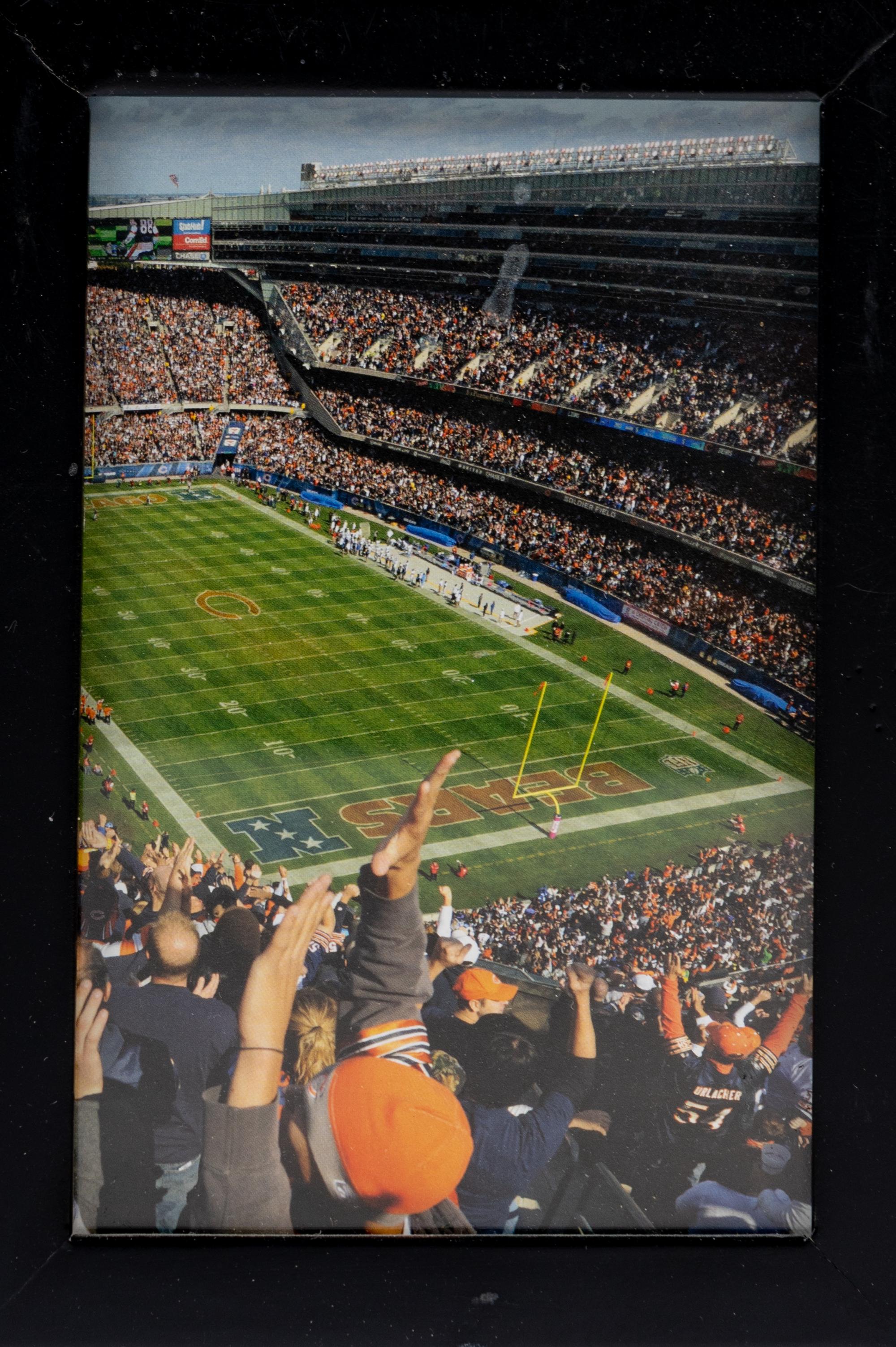 An Impressive Display Featuring a Untied States Flag Flown at Soldier Field During Devin Hester's NFL Record Tying Performance