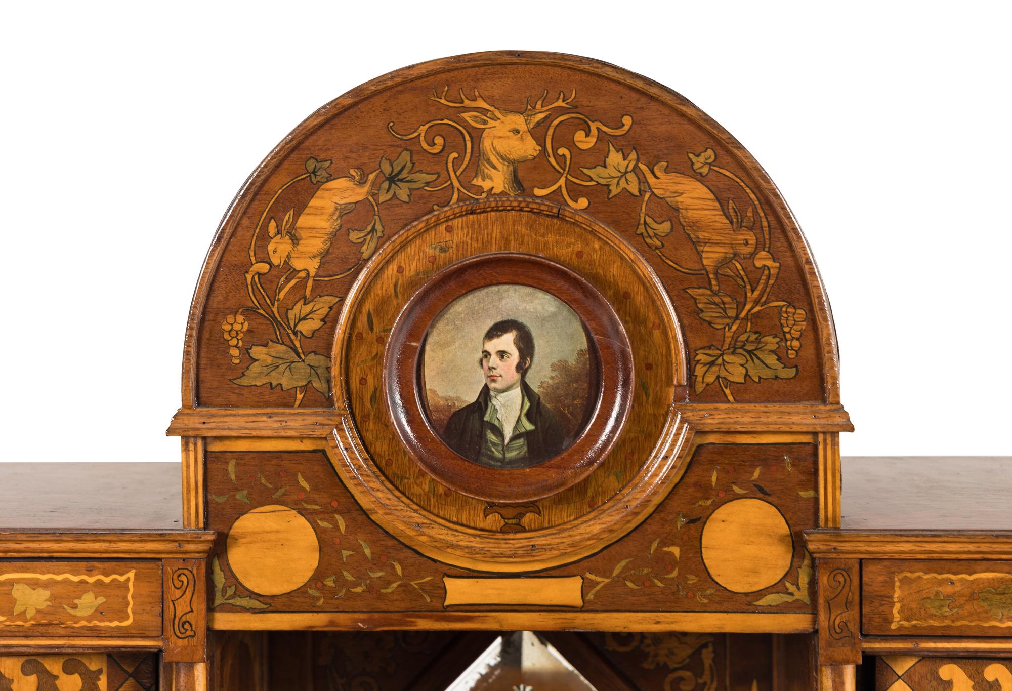 An Inlaid and Marquetry Writing Desk