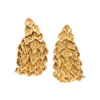 YELLOW GOLD HOOP EARCLIPS