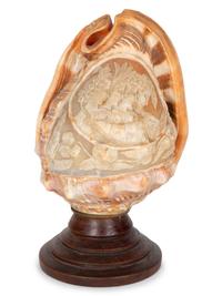 An Italian Cameo Carved Shell of Four Muses — 20TH CENTURY