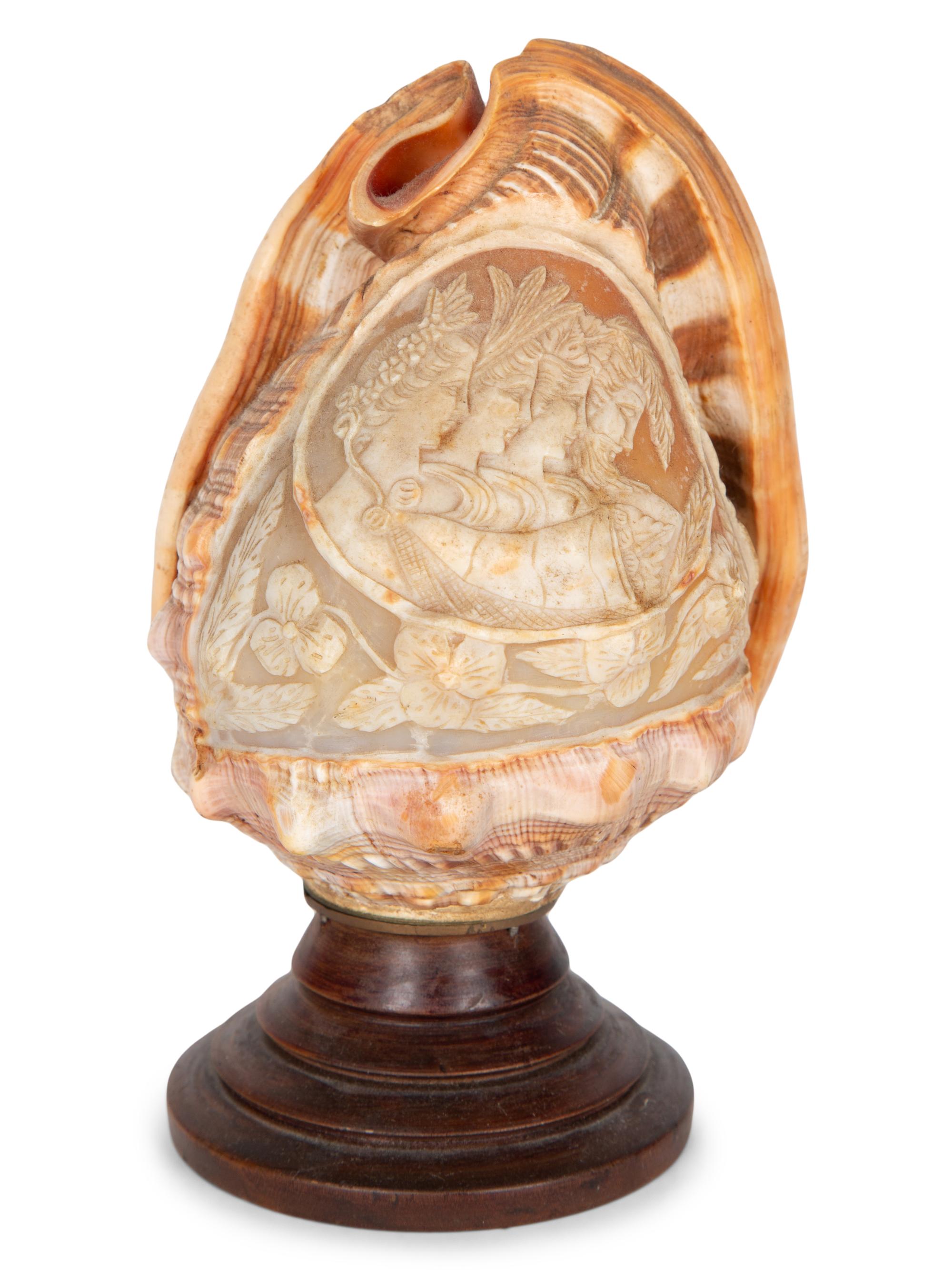 An Italian Cameo Carved Shell of Four Muses — 20TH CENTURY