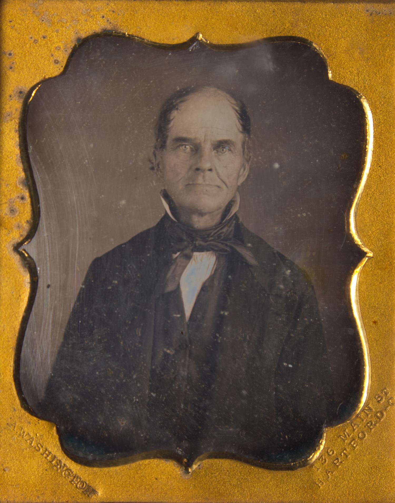 [African Americana] Washington, Augustus. Sixth Plate Daguerreotype Portrait of a Man