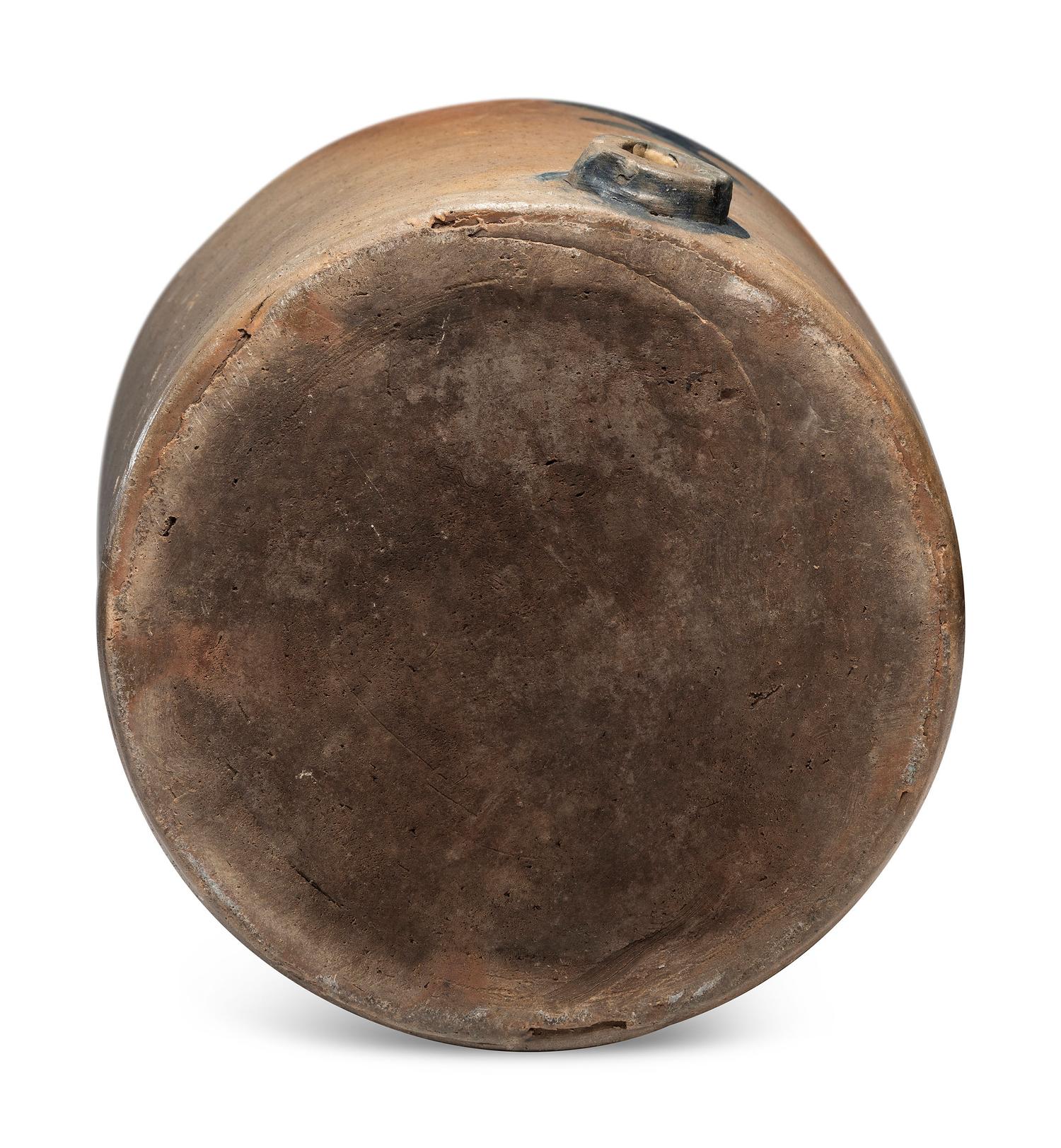 A Schrop Eight-Gallon Cobalt Decorated Stoneware Cooler
