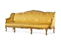 A Louis XV Style Carved Giltwood Sofa, 18th/19th Century