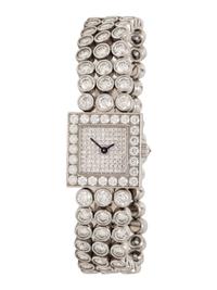 HARRY WINSTON, DIAMOND AND PLATINUM 'SIGNATURE' WATCH