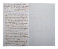 PICKENS, Governor Francis W. (1805-1869). Autograph letter signed as Governor of South Carolina.