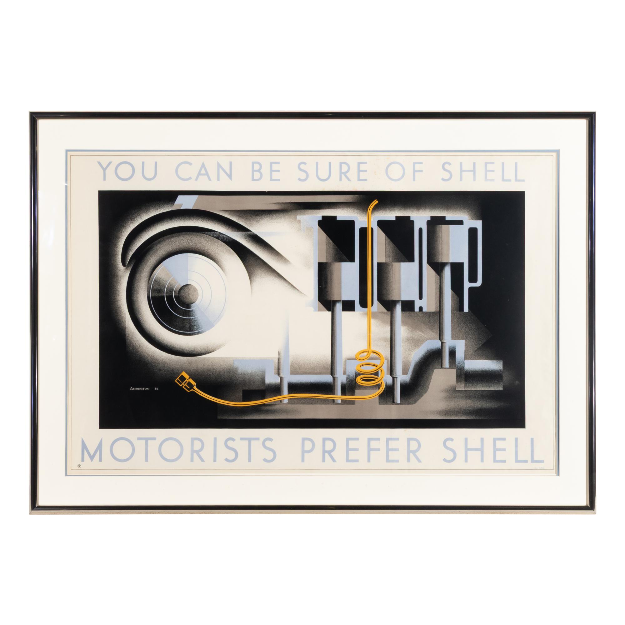 John Stewart Anderson (British, 1906-1981) — You Can Be Sure of Shell / Motorists Prefer Shell, 1935