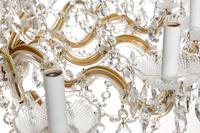 A Neoclassical Cut Glass Eighteen-Light Chandelier