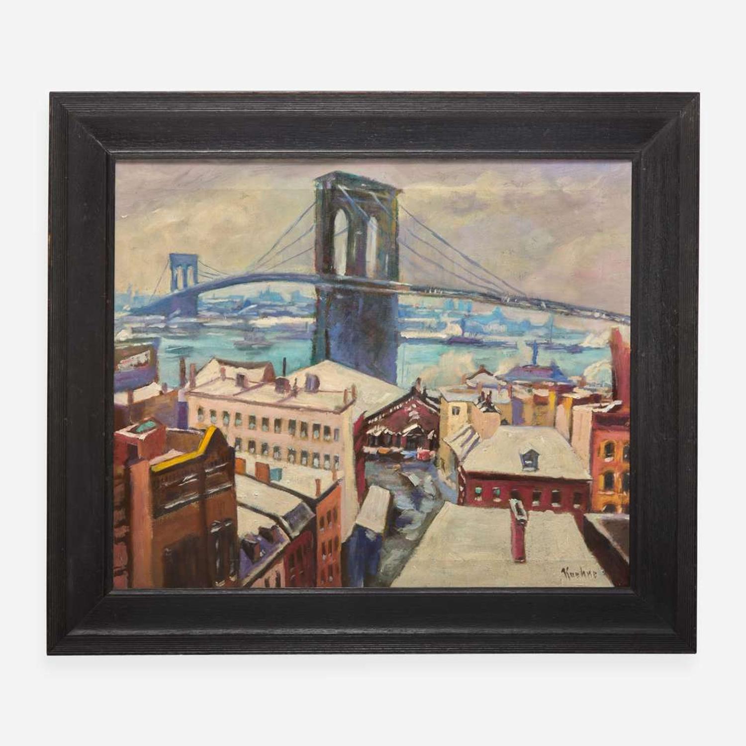 Max Kuehne (American, 1880–1968) View of the Brooklyn Bridge