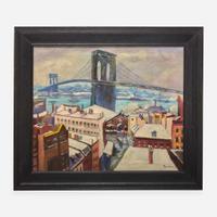 Max Kuehne (American, 1880–1968) View of the Brooklyn Bridge